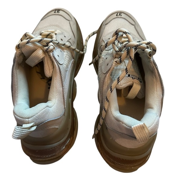 Balenciaga Chunky White Sneakers with Black Accents size 7(37) - Picture 4 of 11